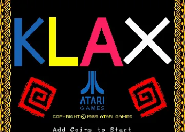 Klax (set 1) screen shot title